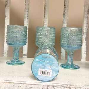 BKLYN Steele Co. Beaded 10oz Wine Glass Set (4) FIRM